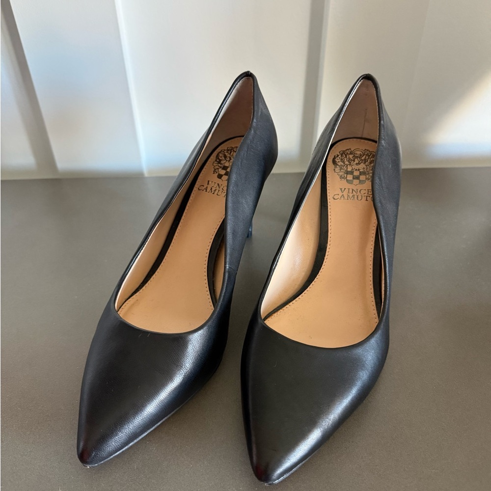 Vince Camuto Black Leather Heels